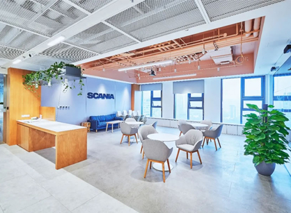 公路之王斯堪尼亚办公装修设计空间翻新刷新全历程